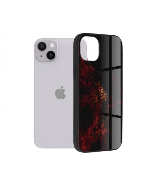 Husa Techsuit Glaze, iPhone 14, Red Nebula